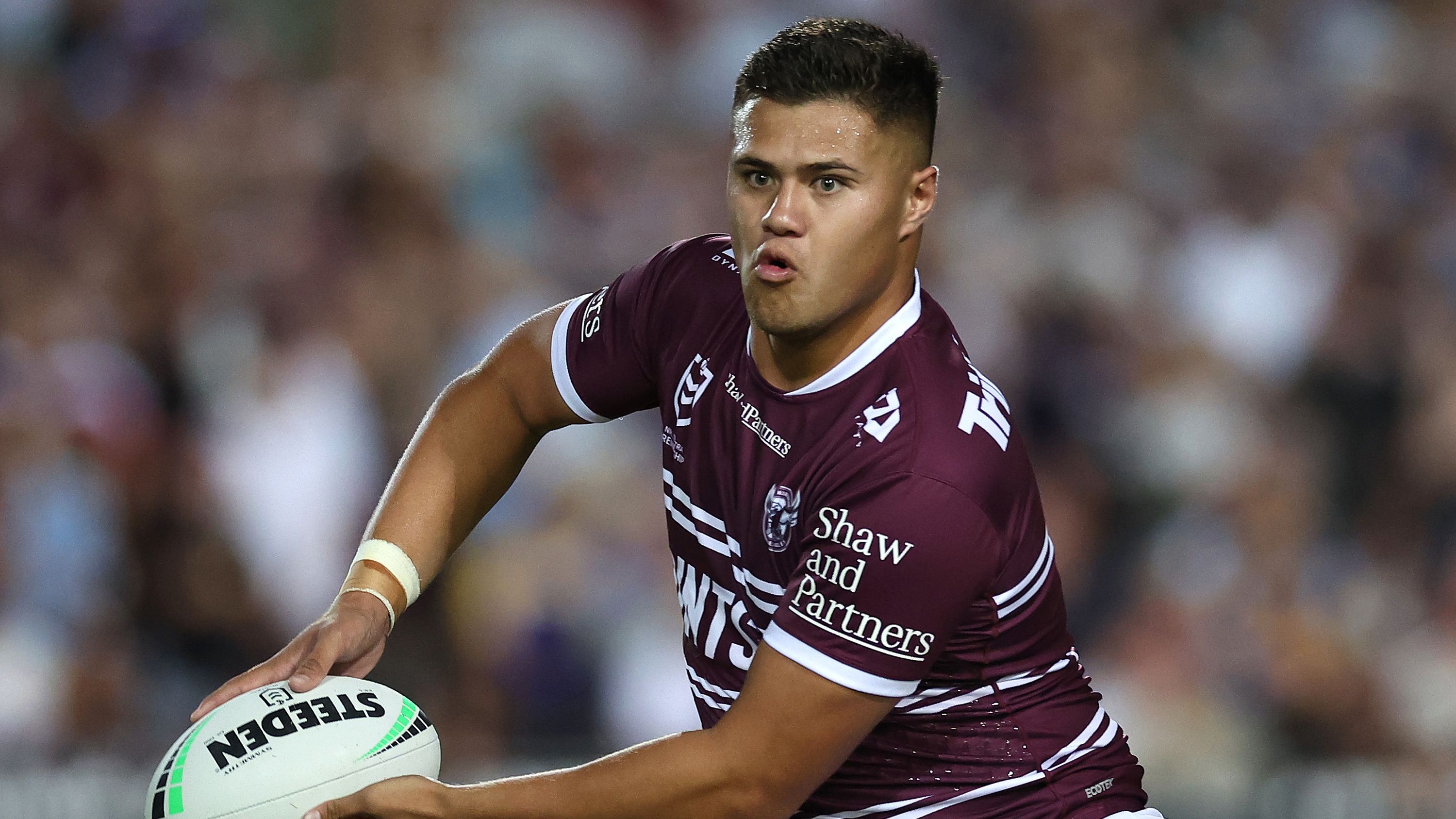 Josh Schuster had his best top grade game to date, laying on three tries for Manly and combining superbly with Tom Trbojevic.