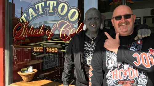 World’s most tattooed man inking clients on Victoria’s Mornington Peninsula