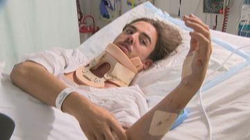 A 16-year-old boy who survived a 10-metre cliff plunge while hiking in Martin, south-east of Perth, has spoken from hospital.
