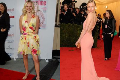 Kate Bosworth has been berated for her super-slim frame, shocking the high-fash crowds at the Met Ball this week. Pals of the star told <i>In Touch</I>, that in the past Kate has looked "malnourished". <br/><br/>Despite the criticism, Kate told <i>Sunday Style</I> that her slender bod was all down to genetics... and that she loves her food. "Being thin is nothing to do with eating. I'm like a whippet, I promise you." <br/>She added to the mag: "Ask any of my boyfriends about my diet and they will tell you... but I hate this, I just can't win in this situation."<br/>