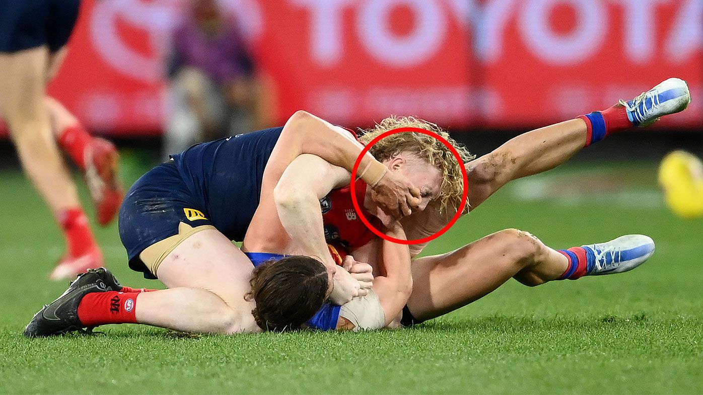 Brisbane Lions star Jarrod Berry is in hot water over this incident with Clayton Oliver