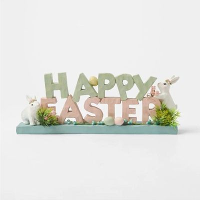 Happy Easter Sign With Bunnies: $29.99