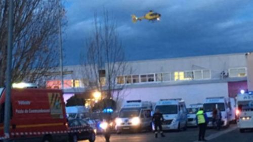 Emergency crews are at the scene in Perpignan. (Twitter)