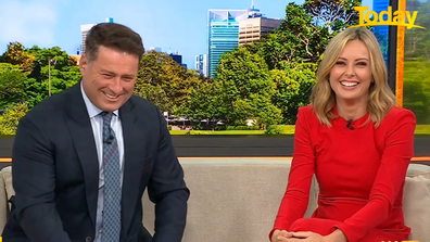 Today hosts Karl Stefanovic and Ally Langdon shared a laugh over the incident. 
