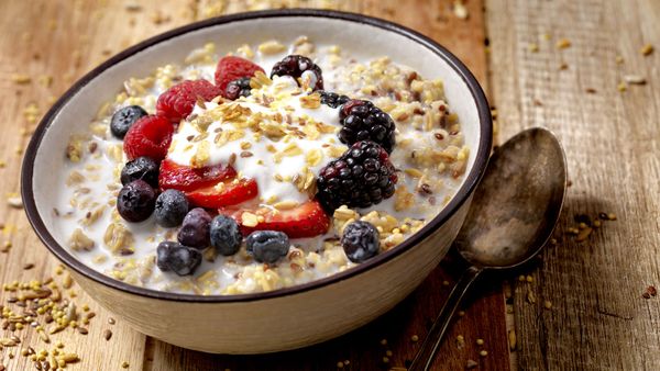 Breakfast cereal in a bowl