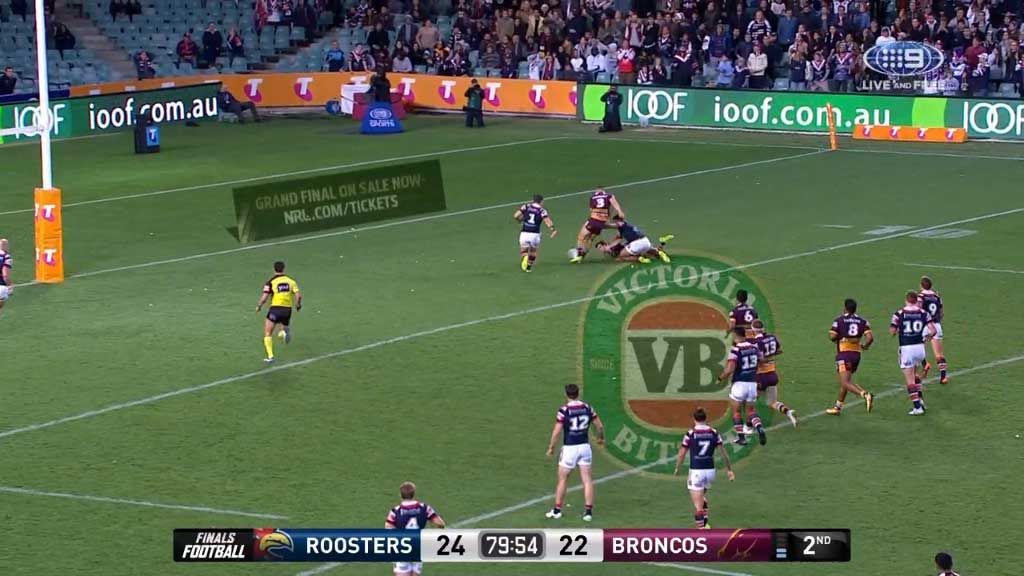 Roosters win after final minute scare