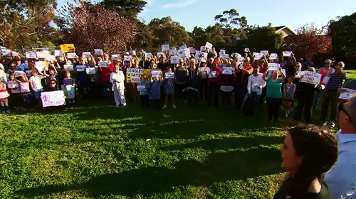 Thousands of residents are protesting a huge development proposal in their area.