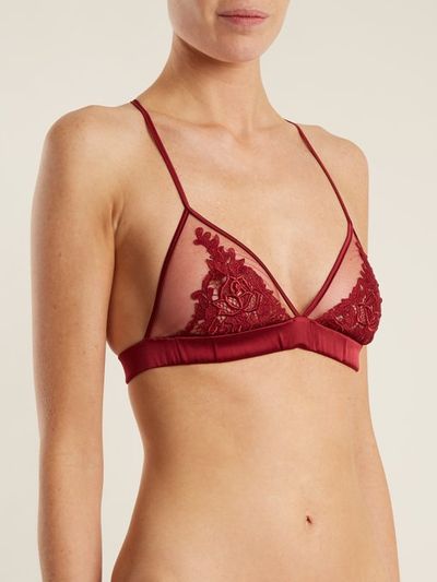 <a href="https://www.matchesfashion.com/products/Fleur-of-England-Margaux-Boudoir-sheer-and-lace-satin-triangle-bra-1194609" target="_blank" title="Fleur of England Margaux Boudoir Sheer and Lace Satin Triangle Bra, $118" draggable="false">Fleur of England Margaux Boudoir Sheer and Lace Satin Triangle Bra, $118</a>