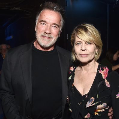 Arnold Schwarzenegger and Linda Hamilton