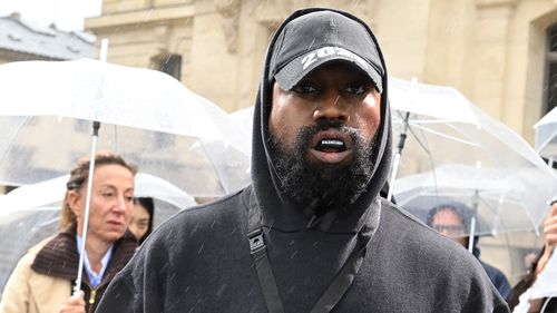 Le rappeur Kanye West en France.