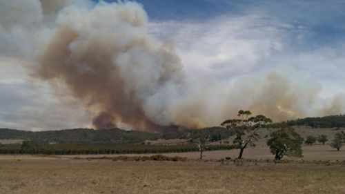 The fire near Mount Bolton and Addington. (Twitter: John O’Brien)
