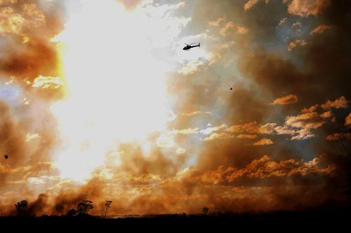 Thick smoke has choked the air across the state amid the unseasonable winter bushfires.