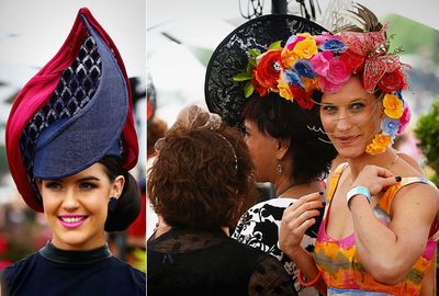 Some more elaborate headwear was definitely on show. (AAP)