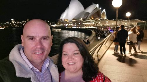 James Ireland and his fiancee Julia. Ireland moved to Australia for better work opportunities and won't be coming back to NZ.