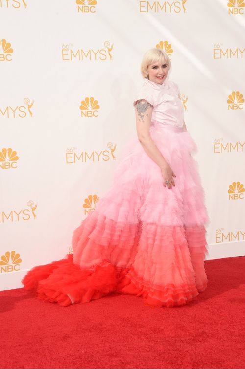 Dunham on the Emmys red carpet this year. (Getty)