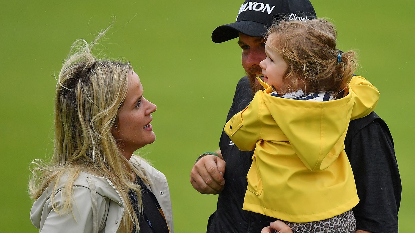 Shane Lowry with his wife Wendy Honner and daughter Iris in 2019.