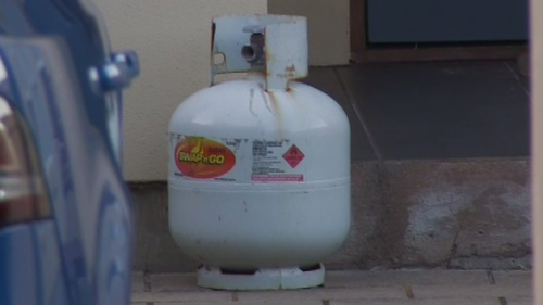 The gas bottle involved in the explosion.