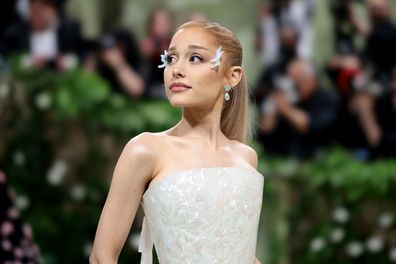 Ariana Grande attends The 2024 Met Gala Celebrating "Sleeping Beauties: Reawakening Fashion" at The Metropolitan Museum of Art on May 06, 2024 in New York City. 
