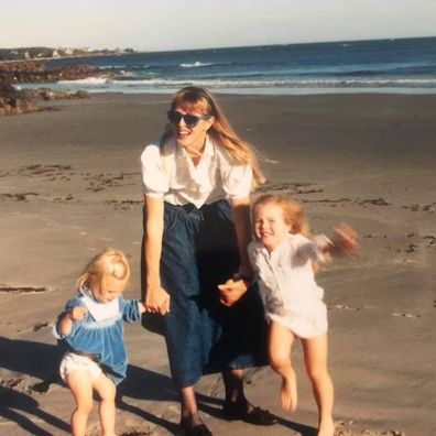 A throwback photo of Jessica Marais with her mum Karen and sister Clara.