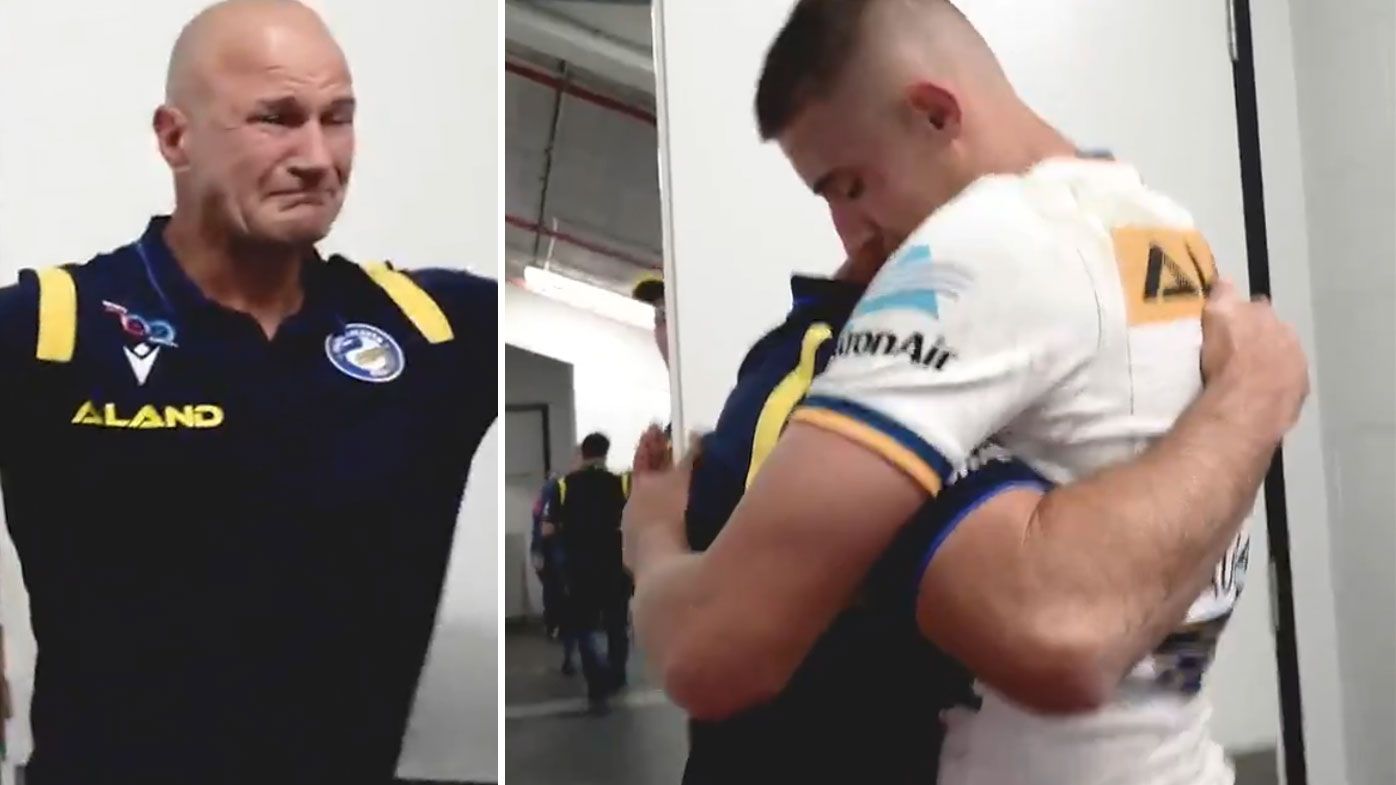 'Special stuff': NRL world melts for Brad and Jakob Arthur's heartwarming behind the scenes embrace
