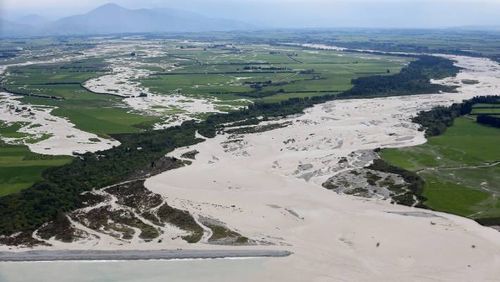 The Rangitata River's banks burst at the worst of the storms, with several road closures still in place. 