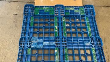 A 40-year-old man who runs a fruit and veg business on Sydney&#x27;s north shore is among three people charged after ﻿$76 million worth of meth was allegedly found crammed into plastic pallets shipped into Australia by a crime gang based in Mexico.