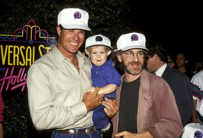 Brad Johnson and Son Shane Johnson, and Steven Spielberg
