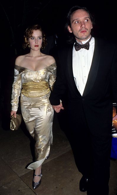 Gillian Anderson, husband Clyde Klotz, Golden Globe Awards, 1995