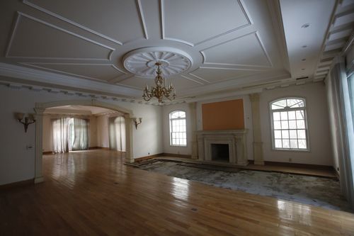 The salon in the mansion.