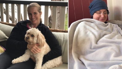 Amanda blood cancer with her dog