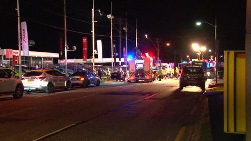 Police are investigating the crash on Canterbury road. (9NEWS)