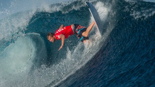 ASP World Surfer and Perth local, Taj Burrow, said it's the biggest surf he's ever seen to hit WA. Taj is pictured here competing in the 2014 Fiji Pro. (AAP)