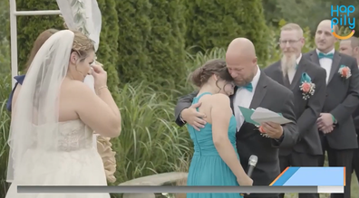 12-year-old Aryanna's question brings groom to tears.