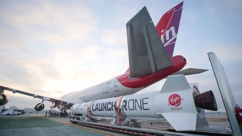 Virgin Orbit's LauncherOne, which can launch satellites into space.