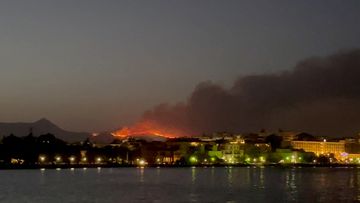 Wildfires in Rhodes, Greece. 