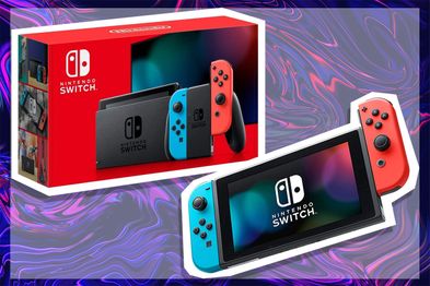 9PR: Nintendo Switch Console, Neon Blue and Red