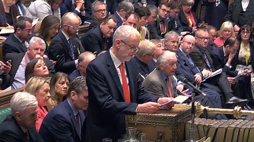 Jeremy Corbyn addresses parliament.