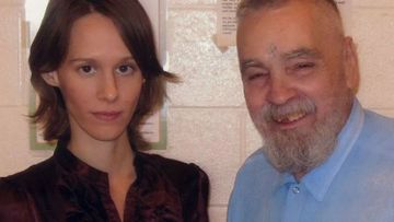 Charles Manson with his 25-year-old girlfriend, who he renamed Star, in happier times. (Supplied)