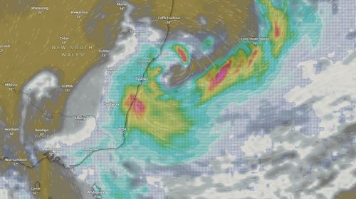 East coast low map