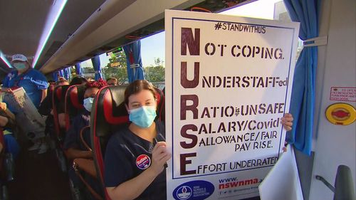 Nurses from Blacktown Hospital have walked off the job as part of a strike at 150 health sites in NSW.
