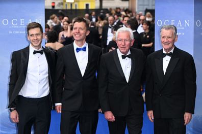 (L-R) Director and Producer Silverback Films Toby Nowlan, Colin Butfield, Director, Silverback Films Keith Scholey and Michael Palin