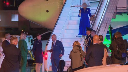 King Charles and Queen Camilla land at Sydney Airport October 18, 2024