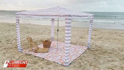 Queensland business owner Breanna Effeney invested $30,000 towards two styles of beach mats for her bespoke business, By Breezy.