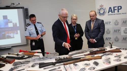 Mr Turnbull detailed the anti-gang effort between the Federal and Victorian Police. (9NEWS)