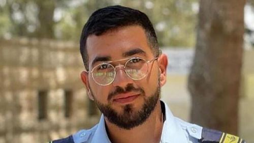  Missing Families Forum shows Israeli hostage Ran Gvili, who was abducted and brought to Gaza in the Hamas attack on Oct. 7, 2023. 