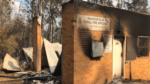 Rainbow Flat's RFS base has been destroyed along with several homes.