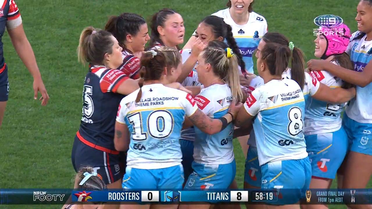Gold Coast's NRLW side becomes first team in Titans history to make a grand final after upset win 