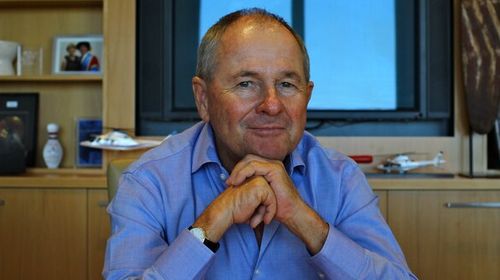 Director of his own company Neil Balnaves AO, in his Sydney Office. Mr Balnaves was the founder of Southern Star and now bankrolls a centre at UNSW to support Indigenous people seeking tertiary education. 