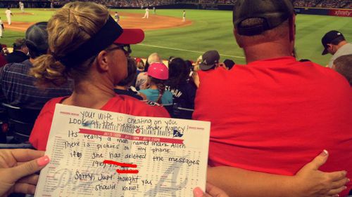 Two sisters expose ‘cheating wife’ to her husband at baseball 
