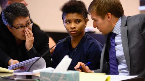 Chrystul Kizer is pictured during a hearing in the Kenosha County Courthouse on November 15, 2019.